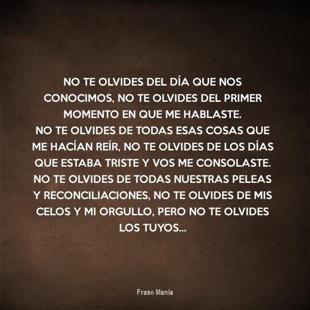 Cartel para No te olvides del día que nos conocimos, no te olvides del