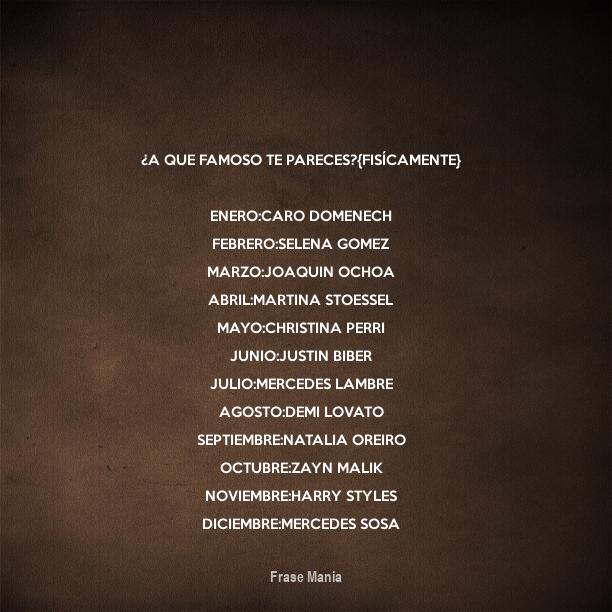 A Que Famoso Te Pareces Fisicamente Test