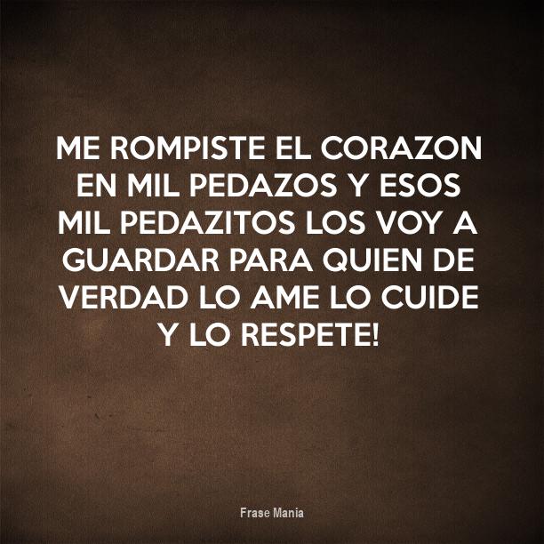 Cartel para me rompiste el corazon