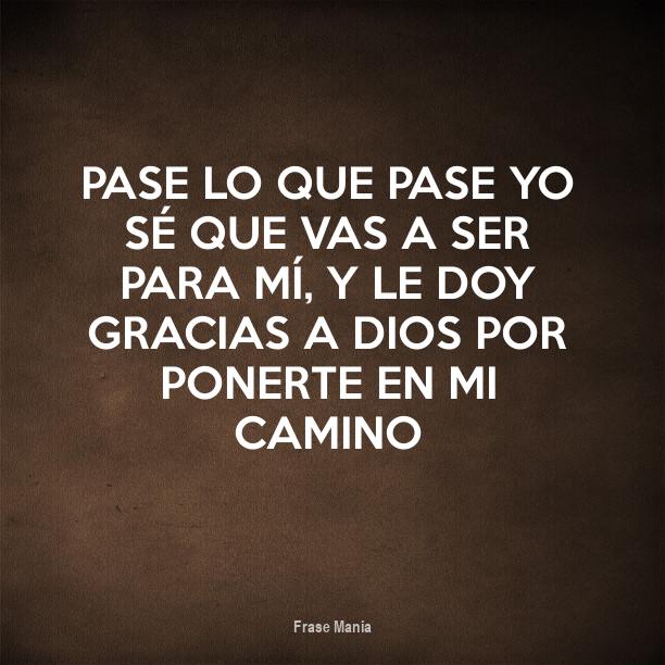 Cartel para Pase lo que pase yo sé que vas a ser para mí, y le doy