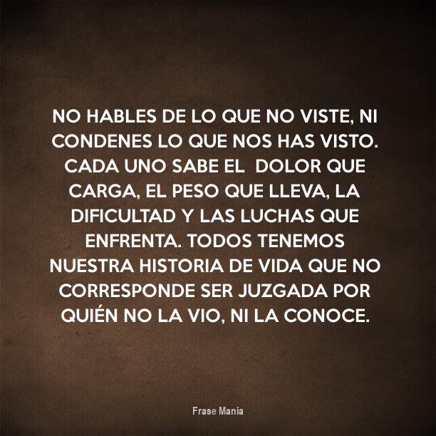 No Hables De Lo Que No Viste