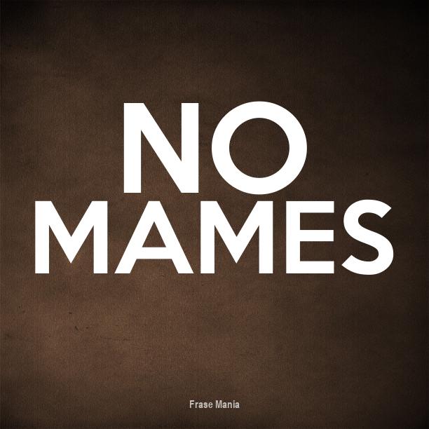 Cartel para No mames